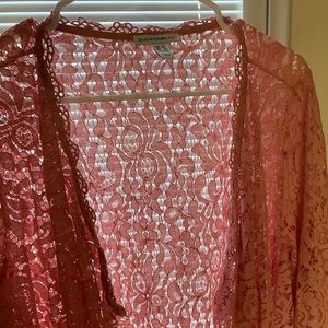 Isaacmizrahi pink cardigan NWOT